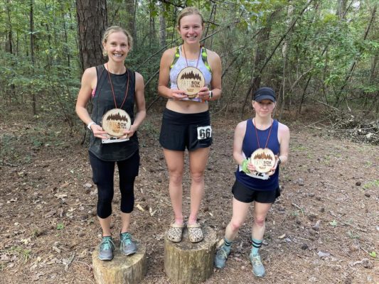 Top 3 female podium finishers at FATS 50K