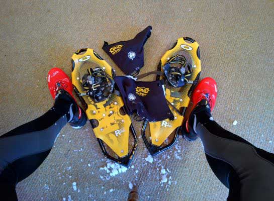 Snowshoeing what to wear on your feet
