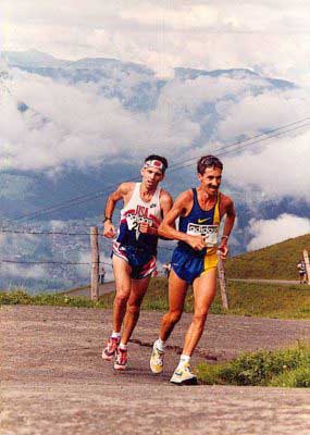 Dave in 1994 at a mountain race in Kitzbuhel, Austria.