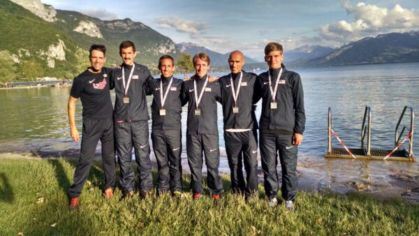 Silver medal winning men's team - 2015 IAU Trail Championships, Annecy, France