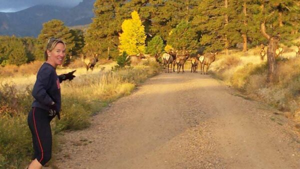Wildlife are frequent visitors on trails - photo credit Active at Altitude