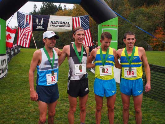 Top 4 men after the finish.