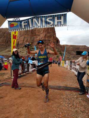 Sage Canaday wins the 2016 USATF Trail Marathon Championships