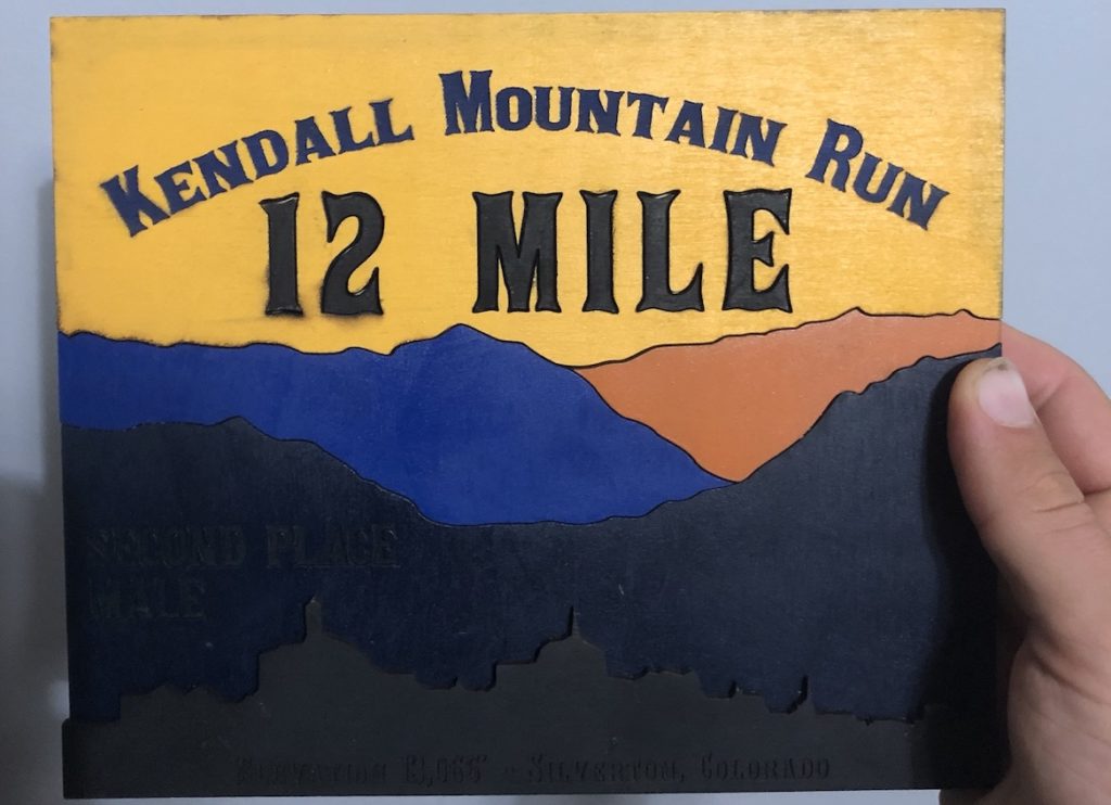 Kendall Mountain Run Finisher Award